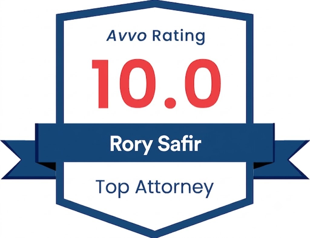 Avvo Rating 10.0, Top Attorney, Rory Safir