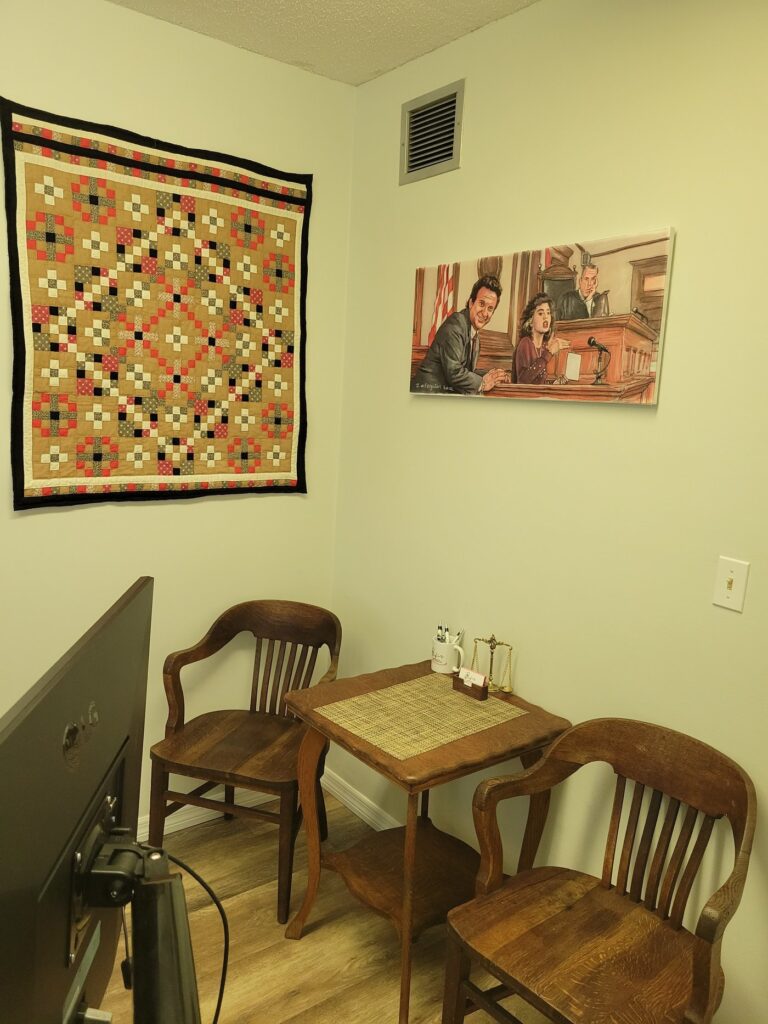 Consultation area at the Safir Law office in St. Petersburg