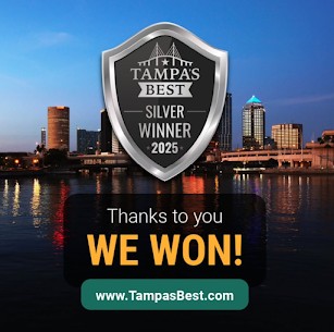 Tampa’s Best 2025 Silver Winner badge, Safir Injury and Criminal Defense Law