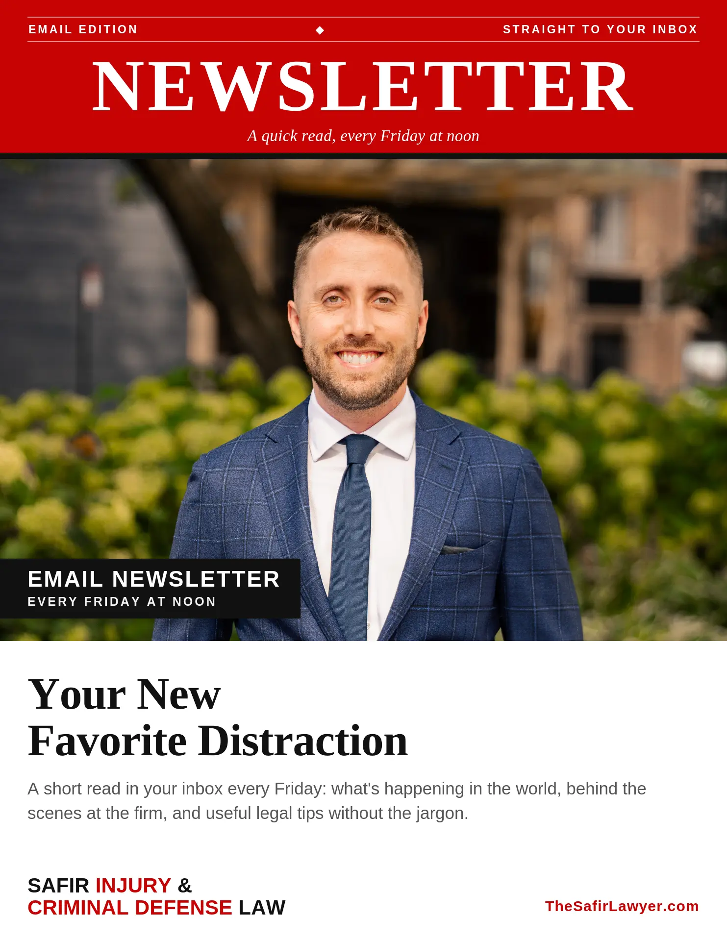 Safir weekly email newsletter cover