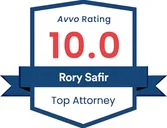 Avvo Rating 10.0, Top Attorney, Rory Safir